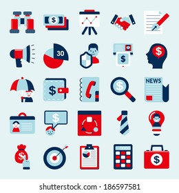 retro flat business icon