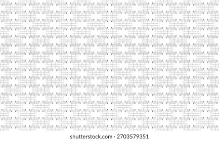 Retro Flat Color Geometric Vector Pattern