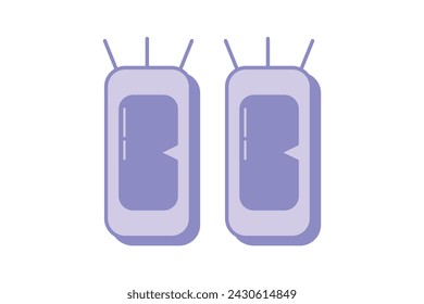 Retro Flat Element Sticker Design