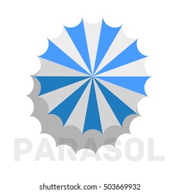 retro flat parasol icon concept. vector illustration design