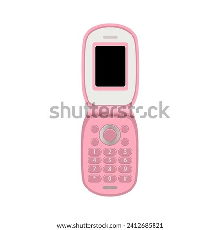 Retro flip phone, pink cute phone. Clamshell phone.