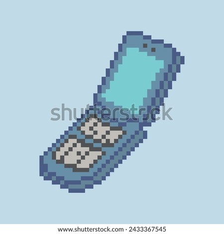 retro flip phone pixel art