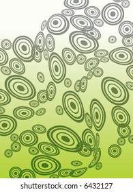 retro floating bubbles in green (vector)