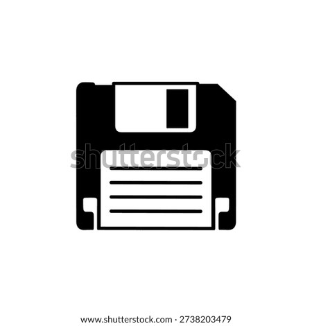 Retro Floppy Disk Save Icon Vector Graphic for Data Storage