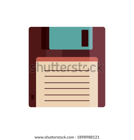 retro floppy disk storage icon vector illustration design