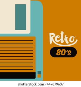 retro floppy  poster isolated icon design
