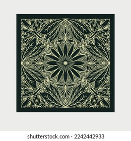 Retro Floral Art - Minimal Vector Illustration