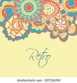 Fondo floral retro