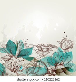 Retro floral background