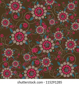 Retro floral background