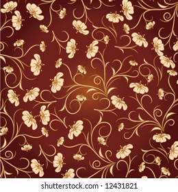 Retro floral background.