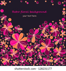 retro floral background
