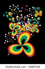 retro floral background