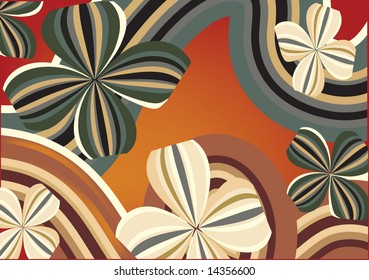 retro floral background