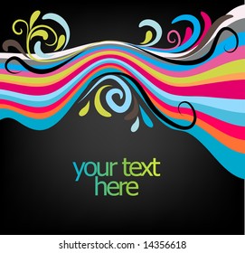 retro floral background