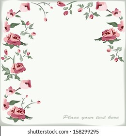 Retro floral background