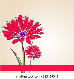 Retro floral background