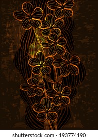 Retro floral background