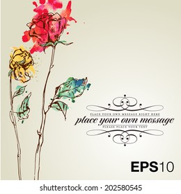 Retro floral background