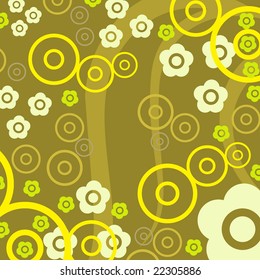 Retro floral background