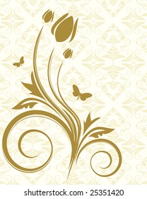 Retro floral background