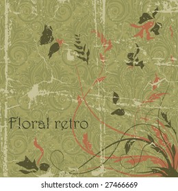 retro floral background