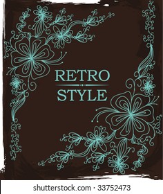 Retro floral background