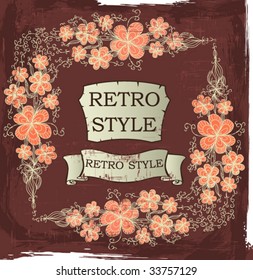 Retro floral background