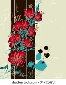 Retro floral background