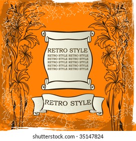 Retro floral background