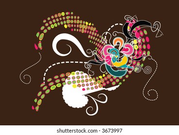 retro floral background