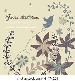 Retro floral background