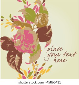 retro floral background
