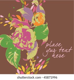 retro floral background