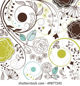 Retro floral background
