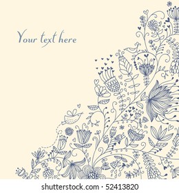 retro floral background