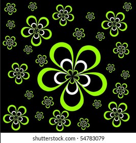 Retro floral background