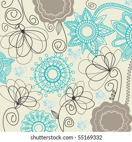 Retro floral background