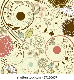 Retro floral background