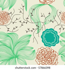 Retro floral background