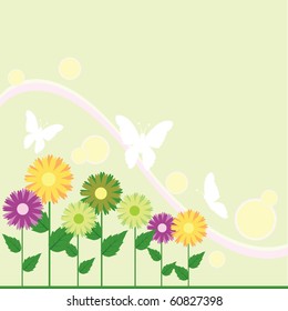 retro floral background