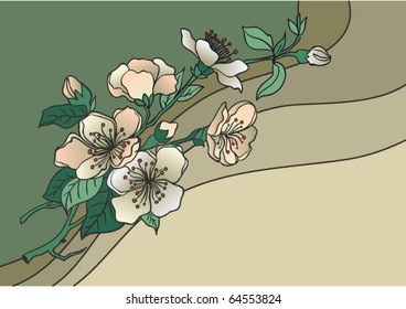 retro floral background