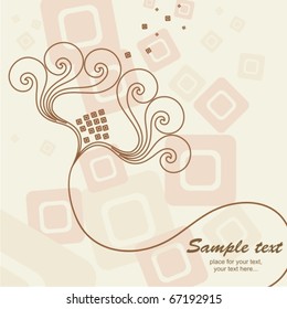 Retro floral background
