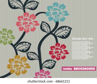 Fondo floral retro