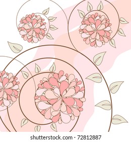 Retro floral  background