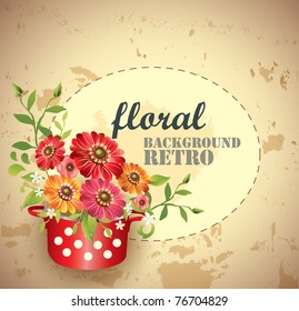 Retro floral background