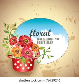 Retro floral background