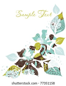 Retro floral  background