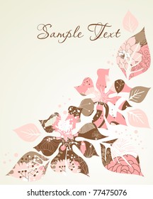 Retro floral background
