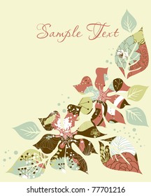 Retro floral background
